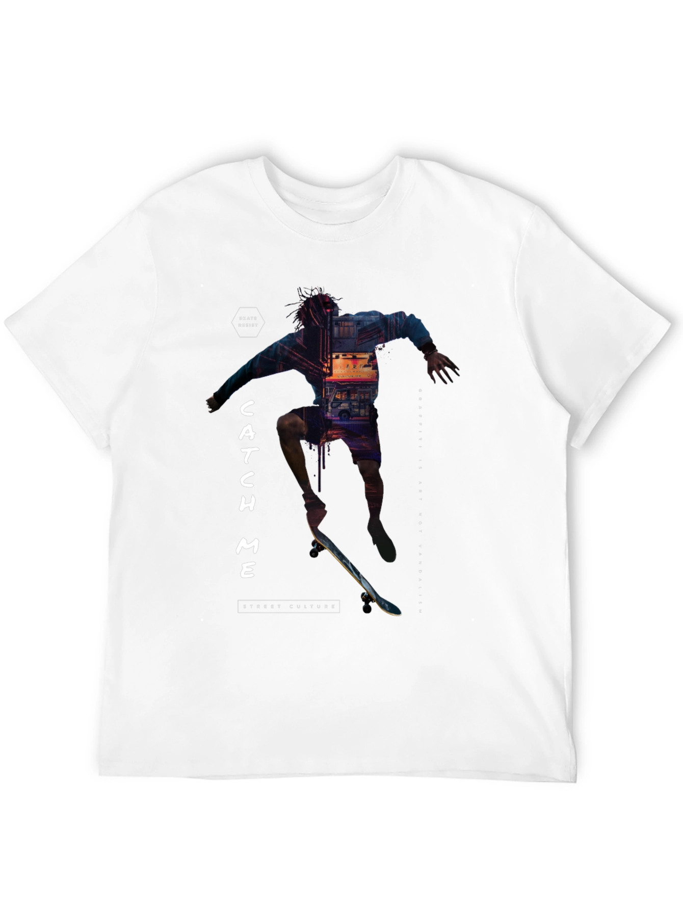 Skate Culture T-Shirt - Catch Me Black Tee