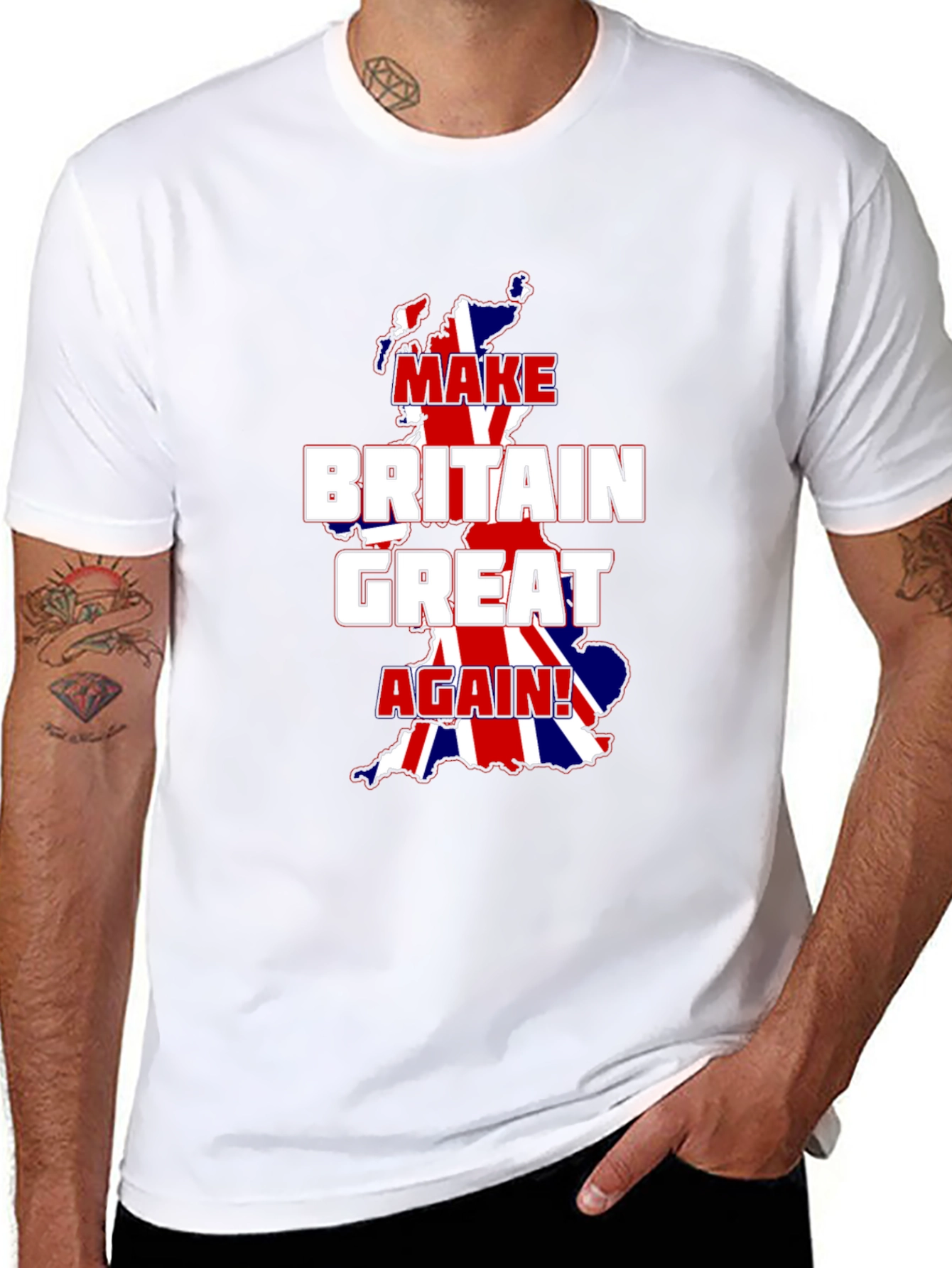 Make Britain Great Again T-Shirt - Union Jack Map