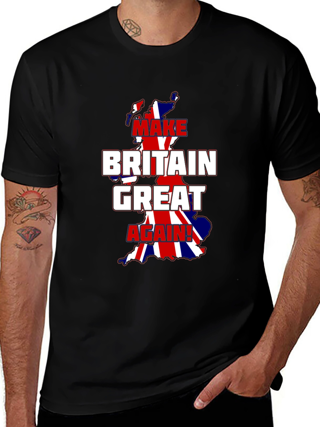 Make Britain Great Again T-Shirt - Union Jack Map