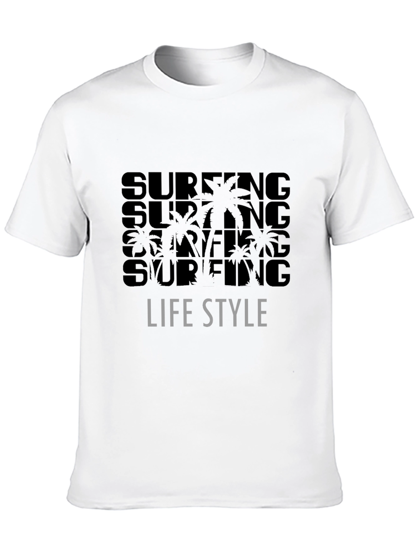 Surfing Lifestyle Black T-Shirt