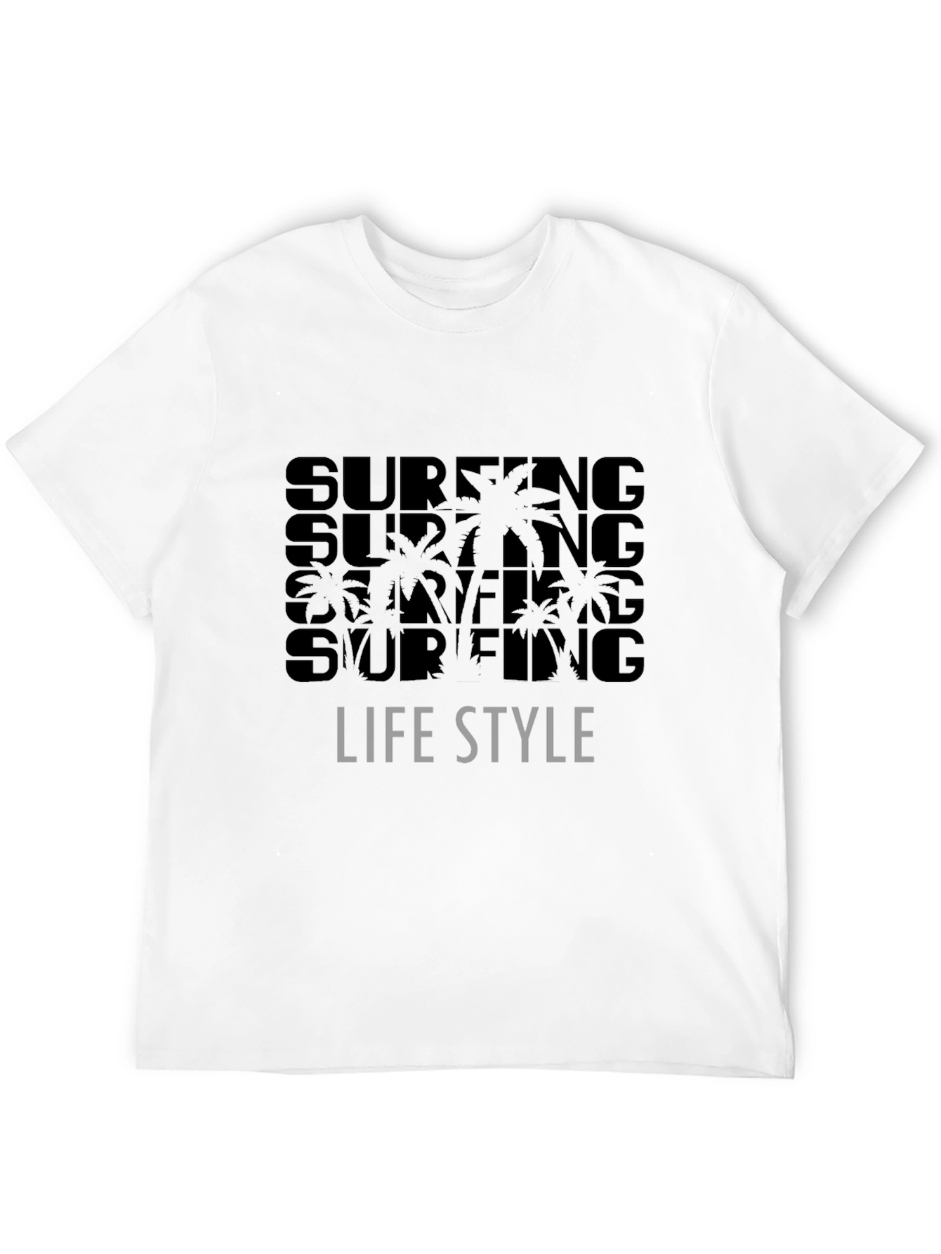 Surfing Lifestyle Black T-Shirt