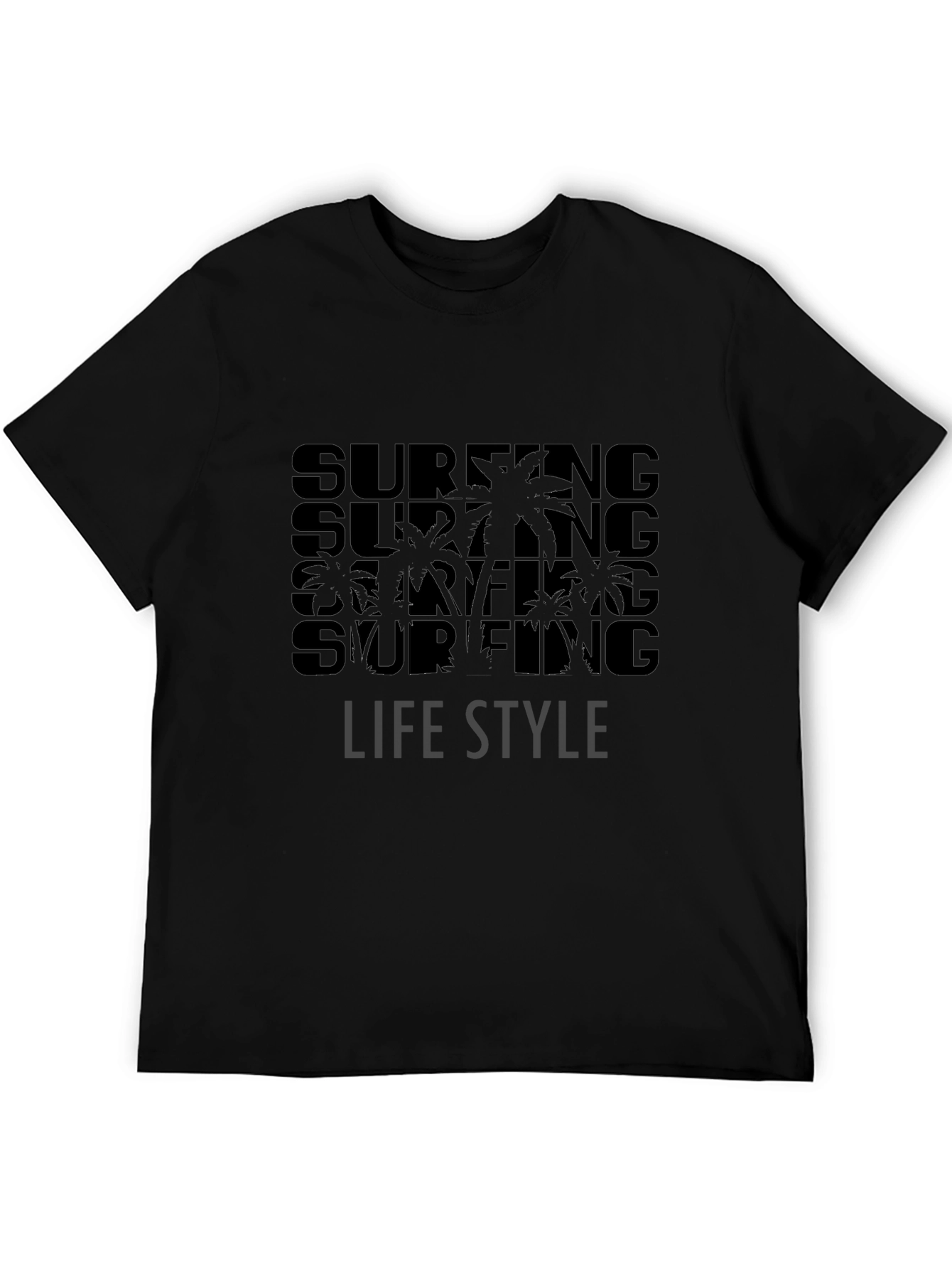 Surfing Lifestyle Black T-Shirt