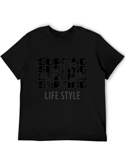 Surfing Lifestyle Black T-Shirt