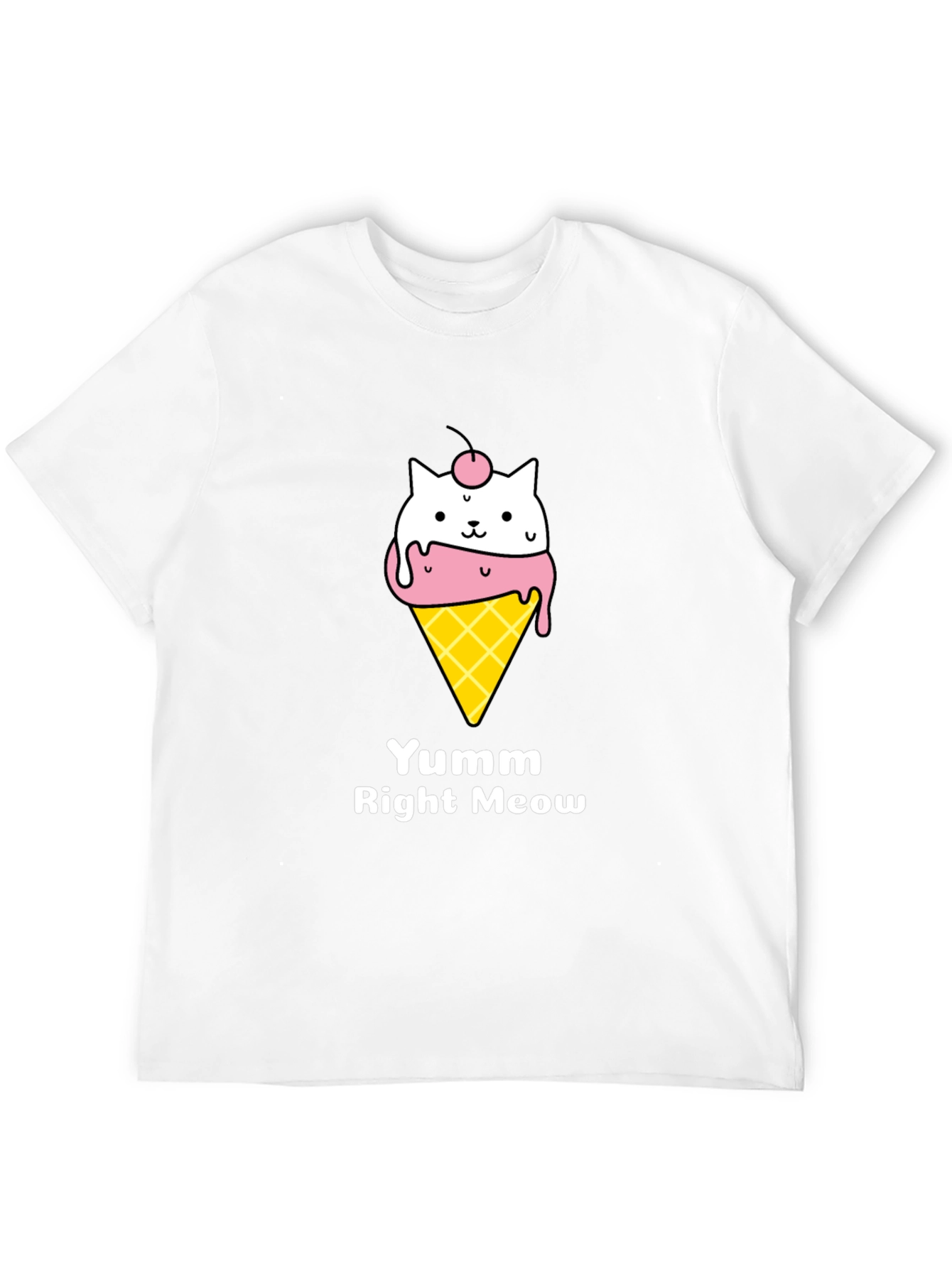Yumm Right Meow Cat Ice Cream T-Shirt