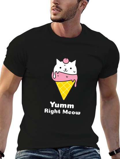 Yumm Right Meow Cat Ice Cream T-Shirt