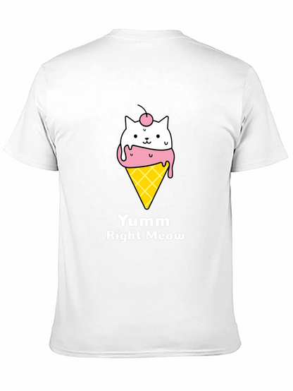 Yumm Right Meow Cat Ice Cream T-Shirt