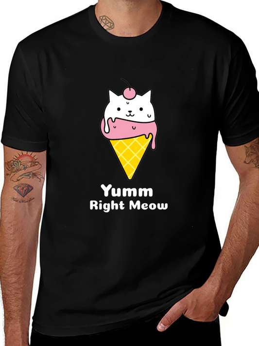 Yumm Right Meow Cat Ice Cream T-Shirt