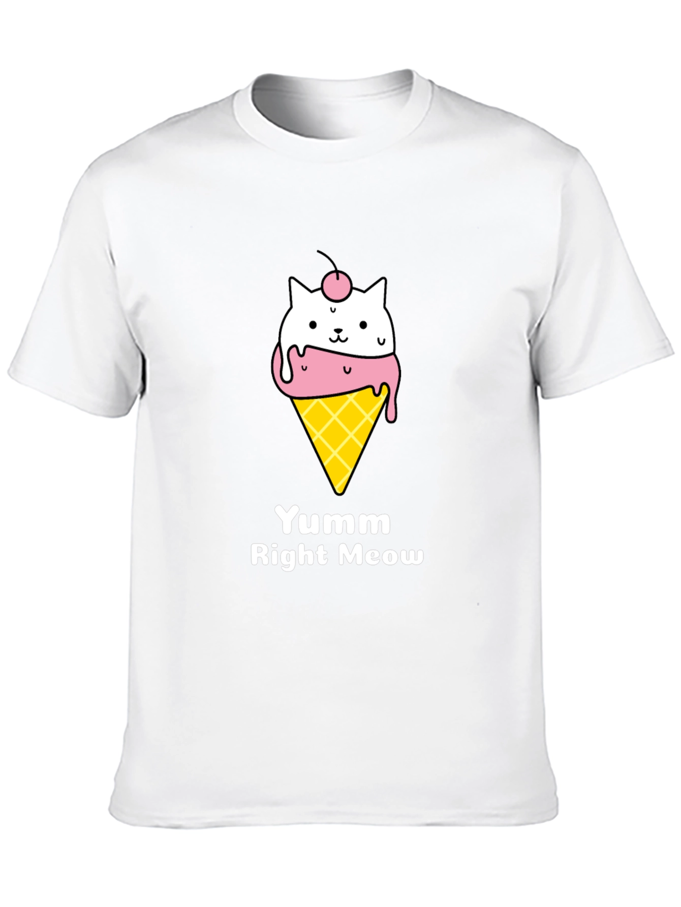 Yumm Right Meow Cat Ice Cream T-Shirt