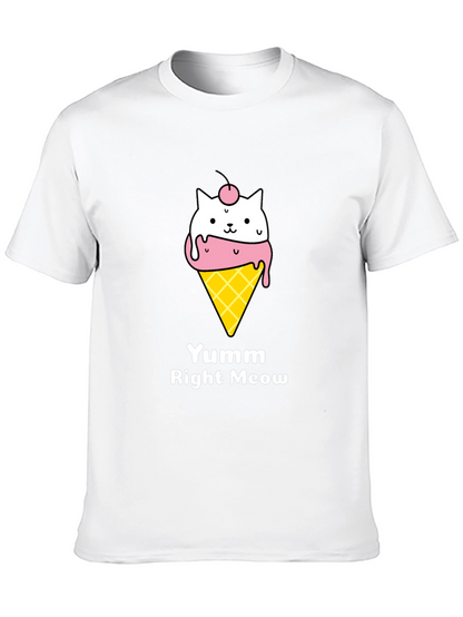 Yumm Right Meow Cat Ice Cream T-Shirt