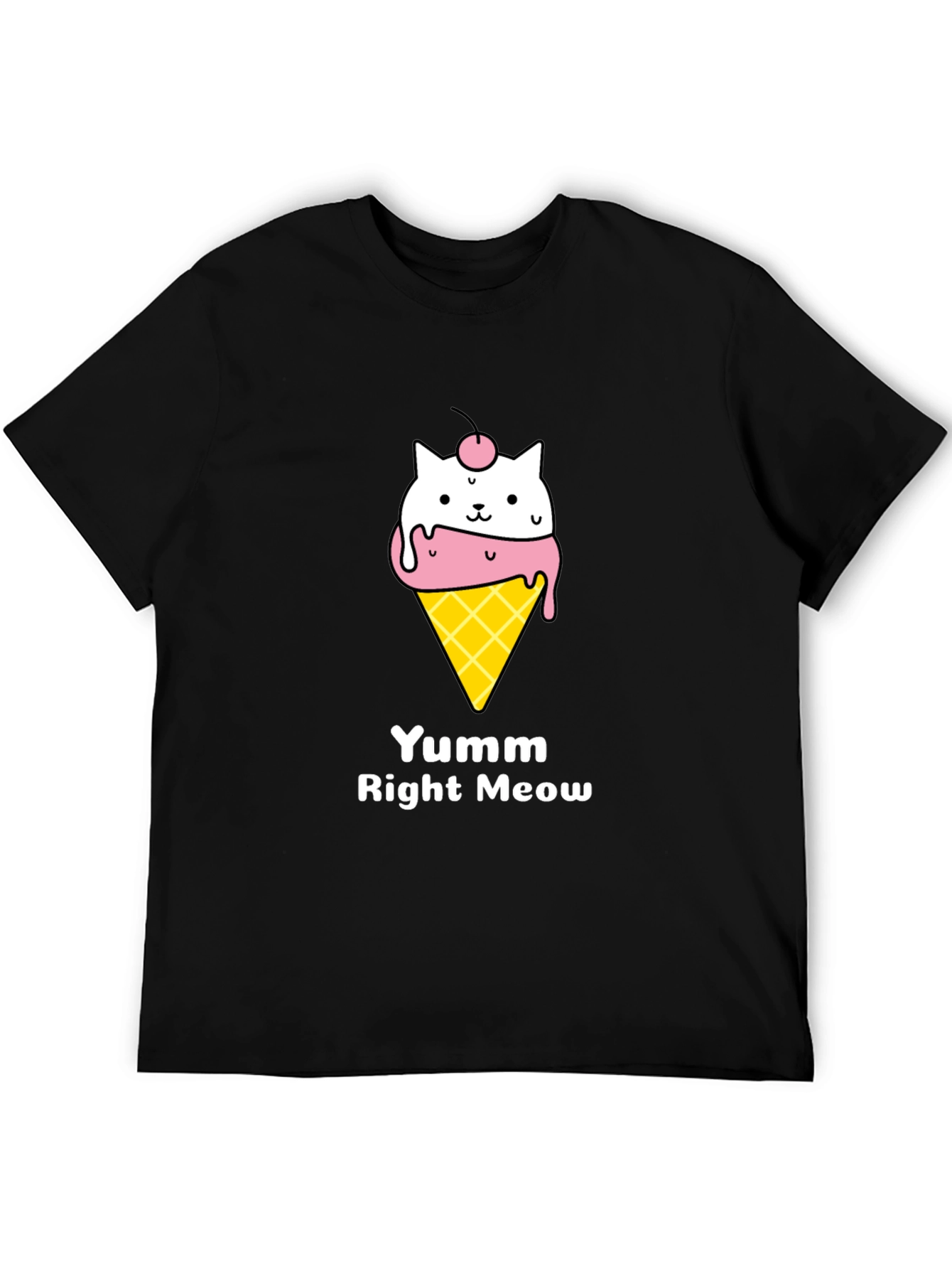 Yumm Right Meow Cat Ice Cream T-Shirt