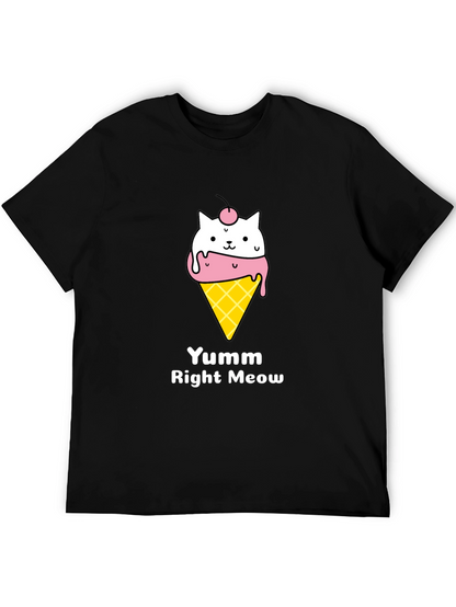 Yumm Right Meow Cat Ice Cream T-Shirt