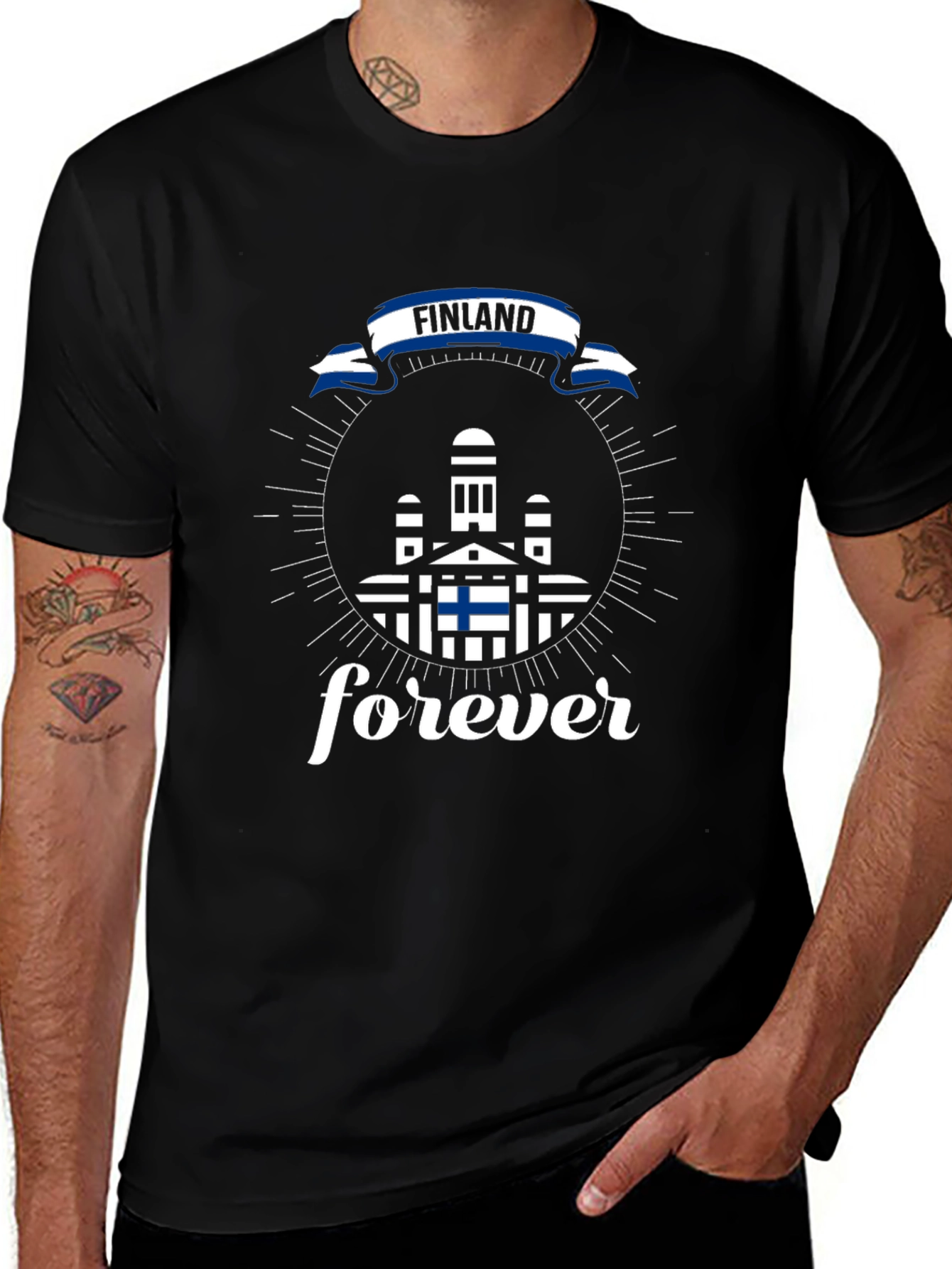 Finland Forever T-Shirt - Black Cotton Tee