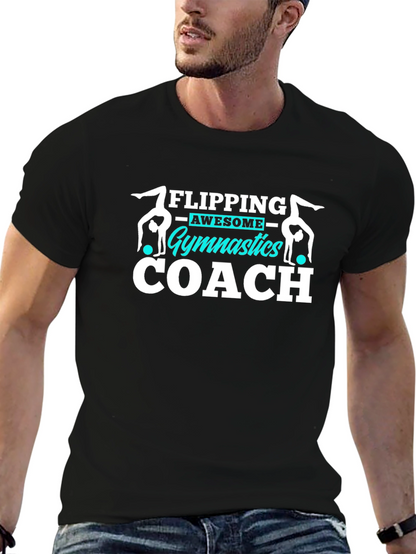 Gymnastics Coach T-Shirt Flipping Awesome Gift