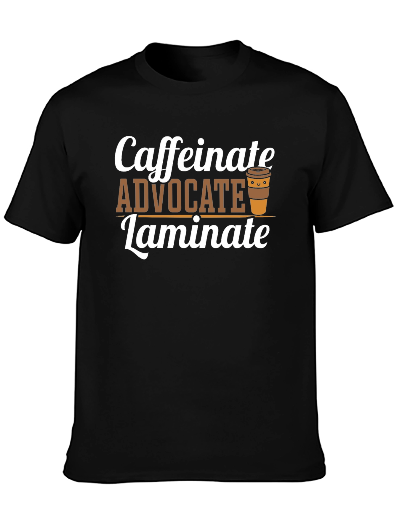 Caffeinate Advocate Laminate Black T-Shirt