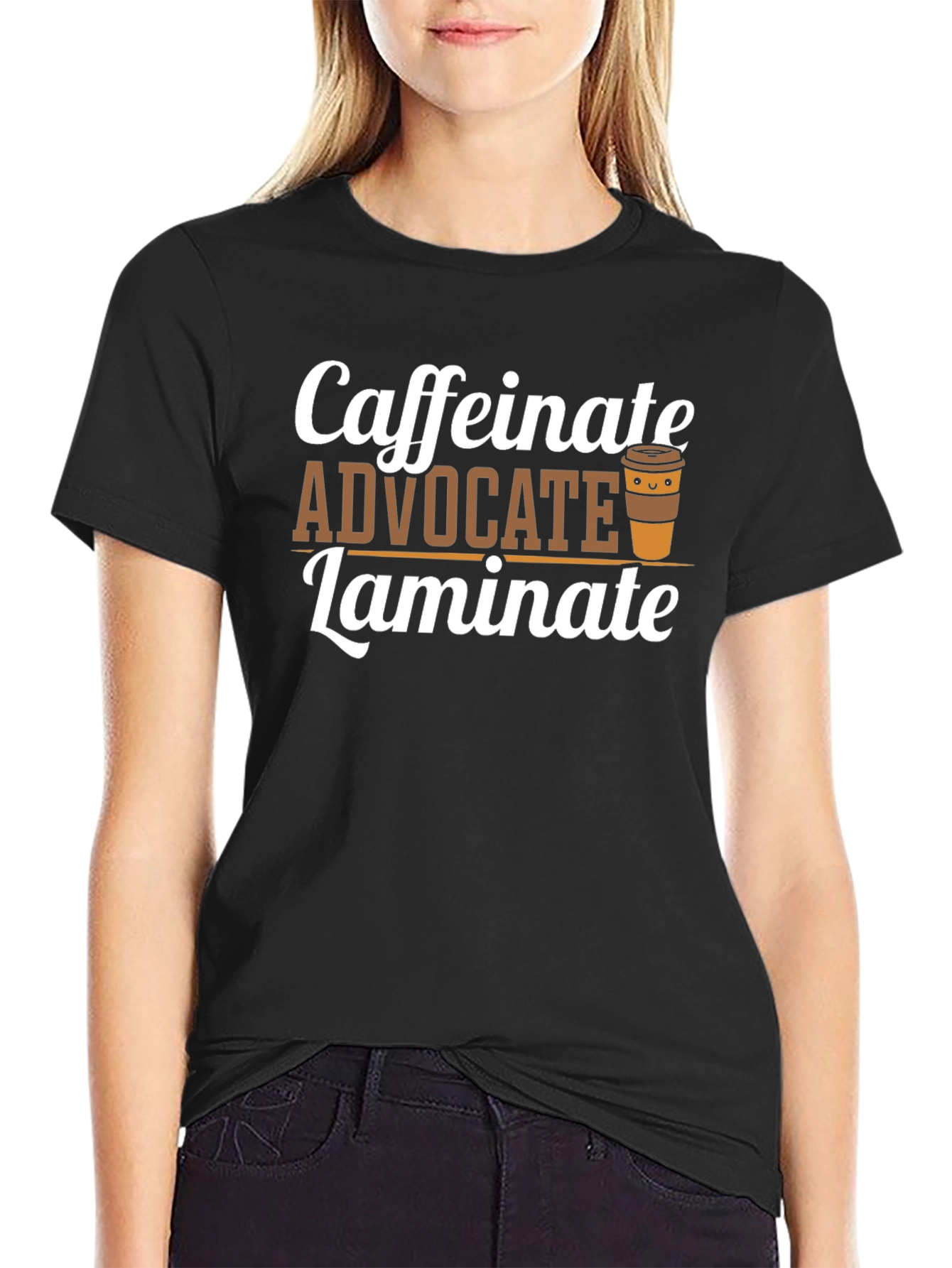 Caffeinate Advocate Laminate Black T-Shirt
