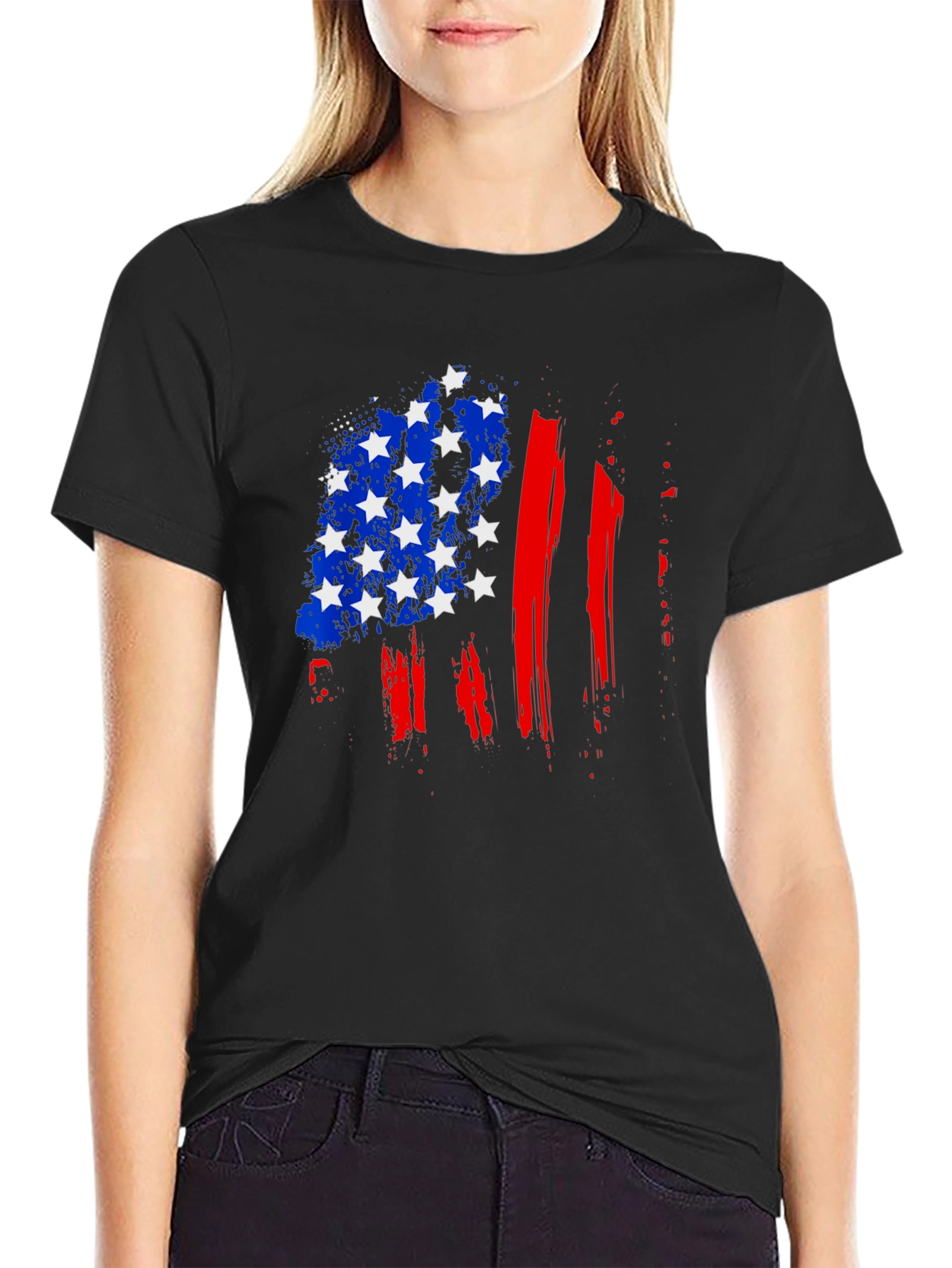 Patriotic USA Flag Graphic T-Shirt