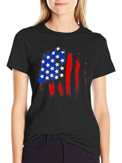 Patriotic USA Flag Graphic T-Shirt