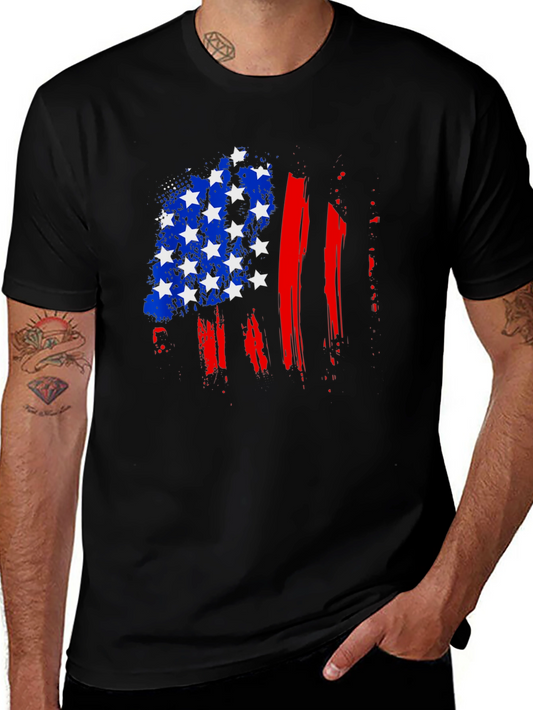 Patriotic USA Flag Graphic T-Shirt