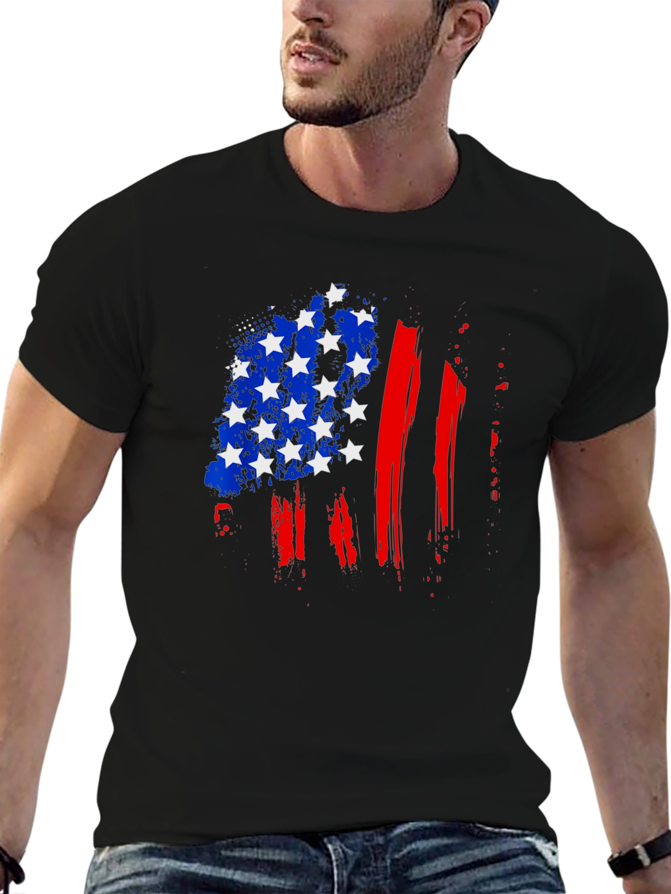 Patriotic USA Flag Graphic T-Shirt