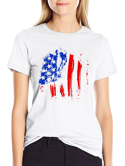 Patriotic USA Flag Graphic T-Shirt