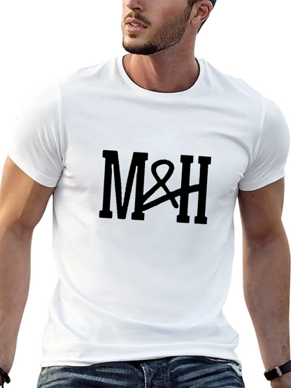 M&H Black Cotton Graphic Tee