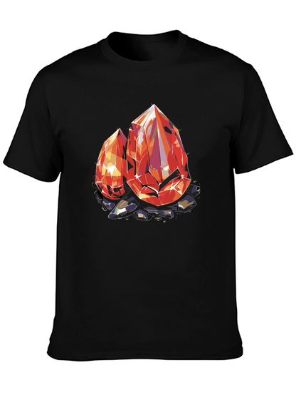 Gems Graphic Tee - Black Cotton Comfort