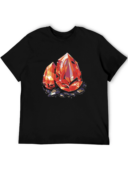 Gems Graphic Tee - Black Cotton Comfort