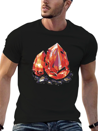 Gems Graphic Tee - Black Cotton Comfort