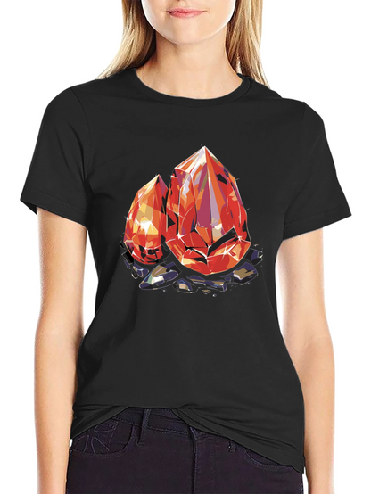 Gems Graphic Tee - Black Cotton Comfort