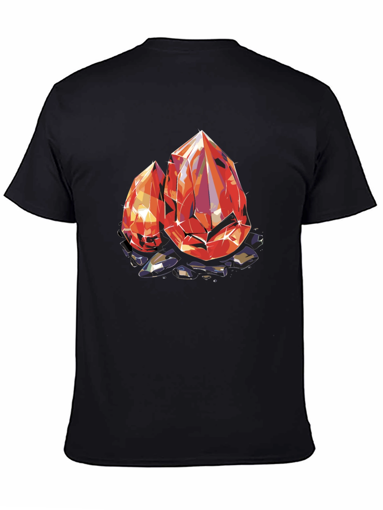 Gems Graphic Tee - Black Cotton Comfort