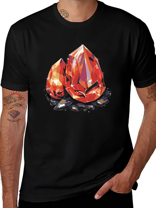 Gems Graphic Tee - Black Cotton Comfort