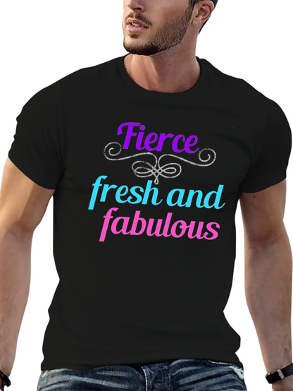 Fierce Fresh Fabulous Graphic Tee - Black
