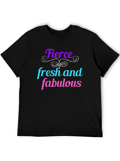 Fierce Fresh Fabulous Graphic Tee - Black
