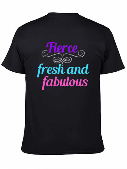Fierce Fresh Fabulous Graphic Tee - Black