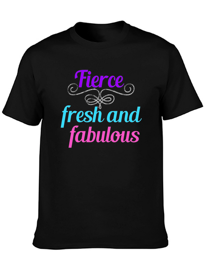 Fierce Fresh Fabulous Graphic Tee - Black