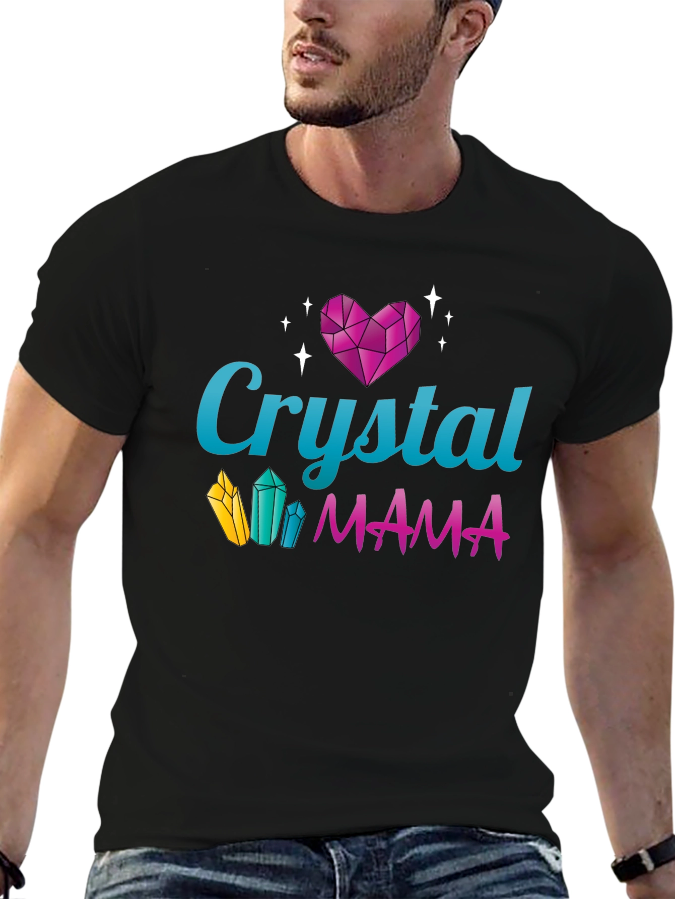Crystal Mama Graphic Tee - Trendy Mom Shirt