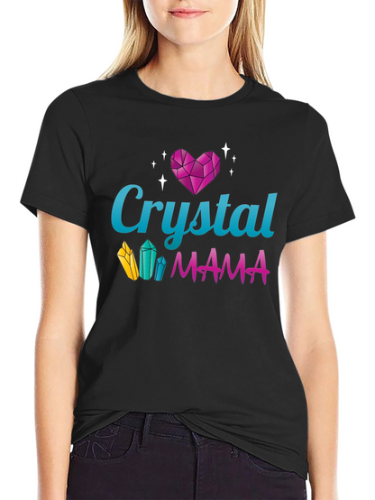 Crystal Mama Graphic Tee - Trendy Mom Shirt