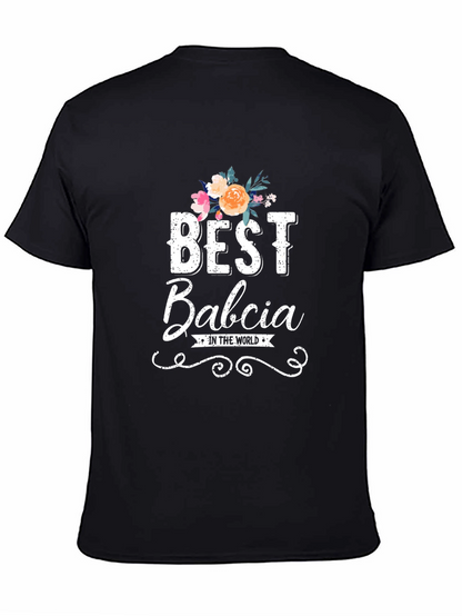 Best Babcia T-Shirt - Floral Design