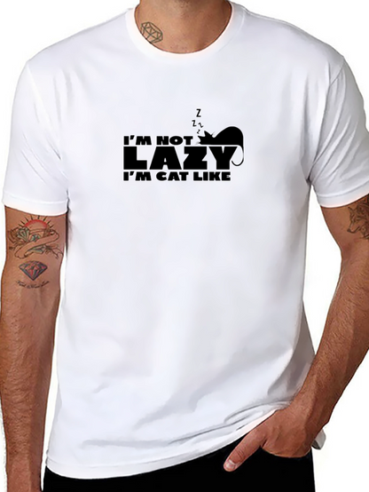 Im Not Lazy Im Cat Like Graphic Tee