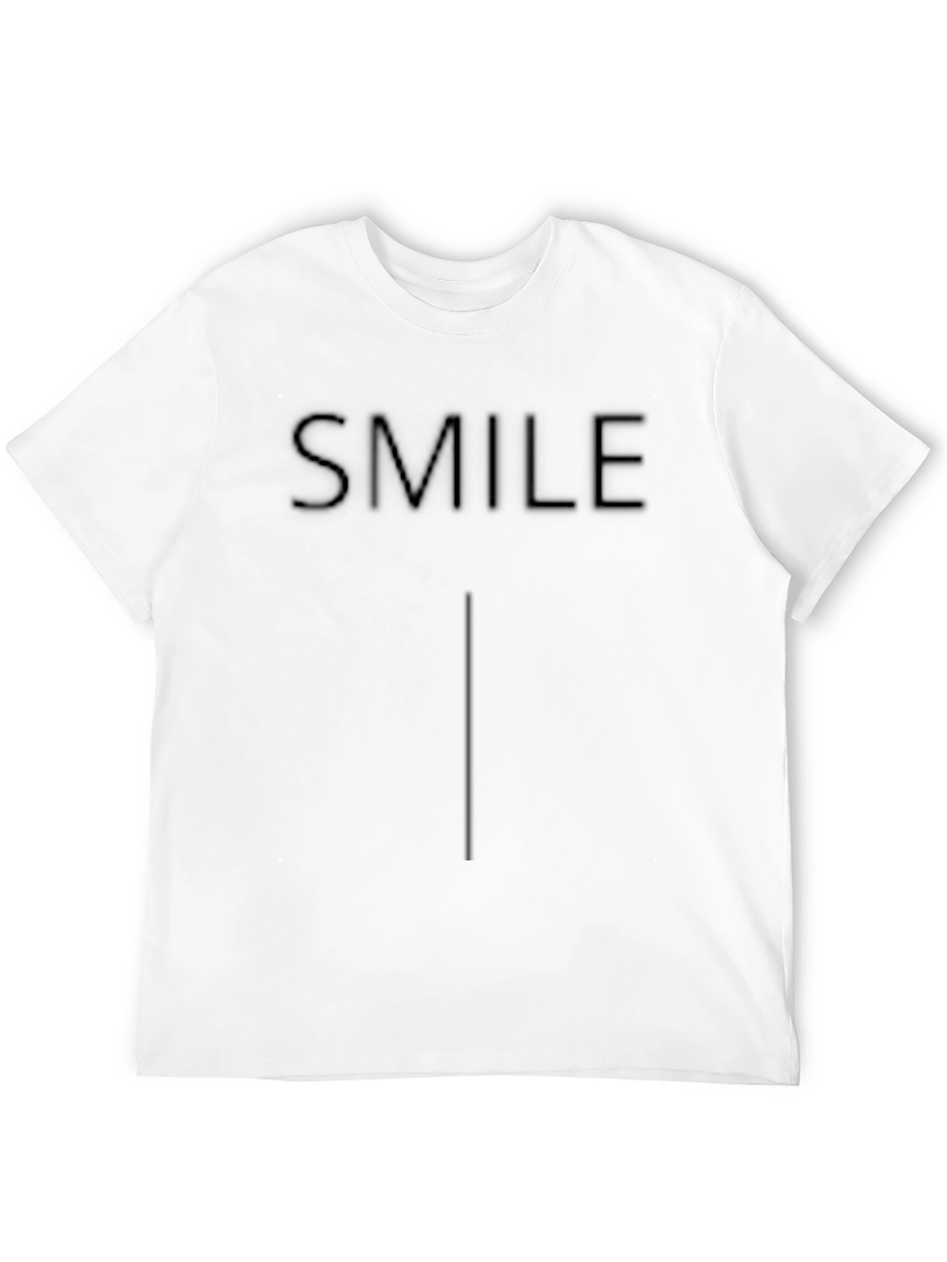 Smile Embossed Black T-Shirt