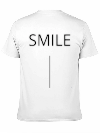 Smile Embossed Black T-Shirt