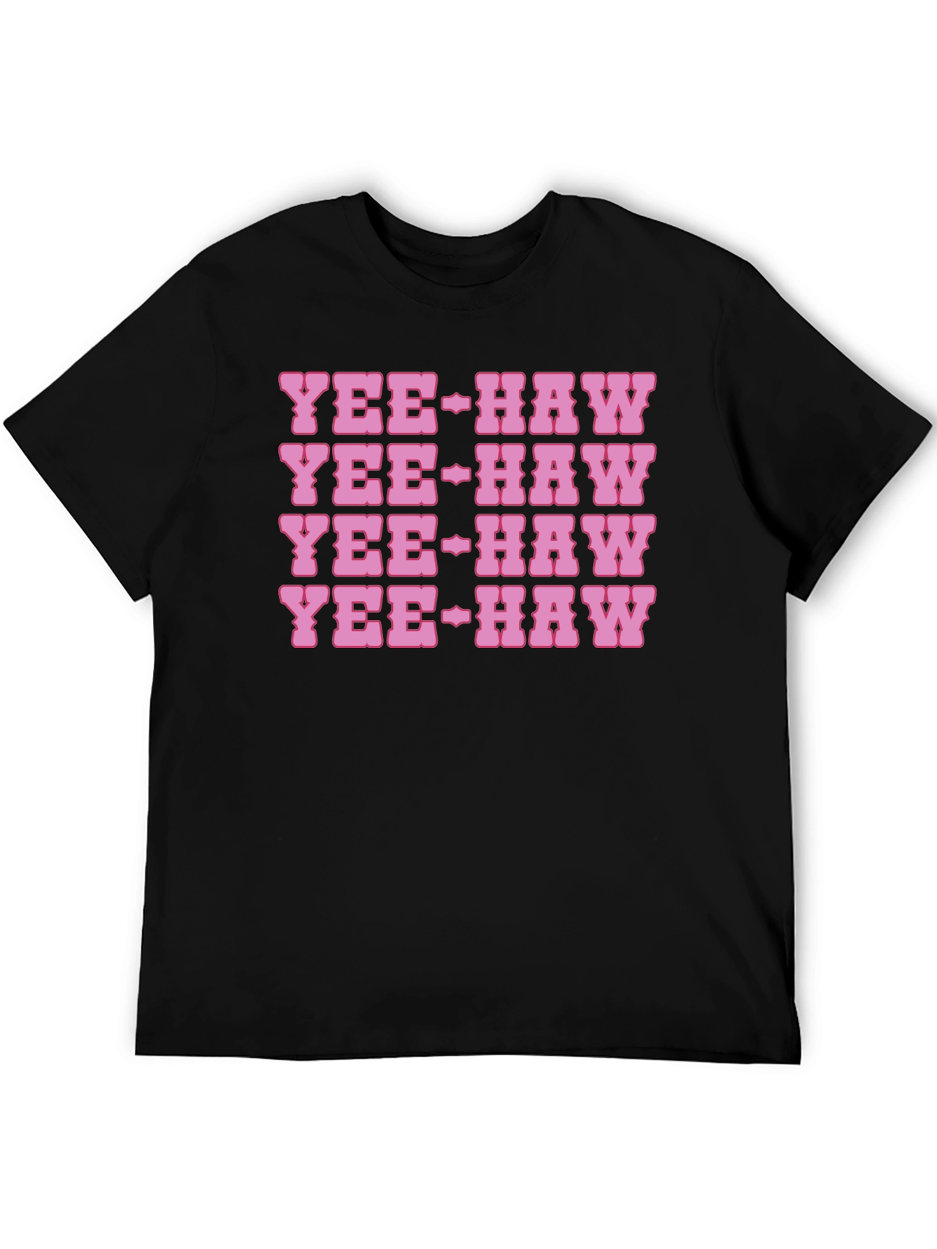 Yee-Haw Graphic Print Cotton T-Shirt