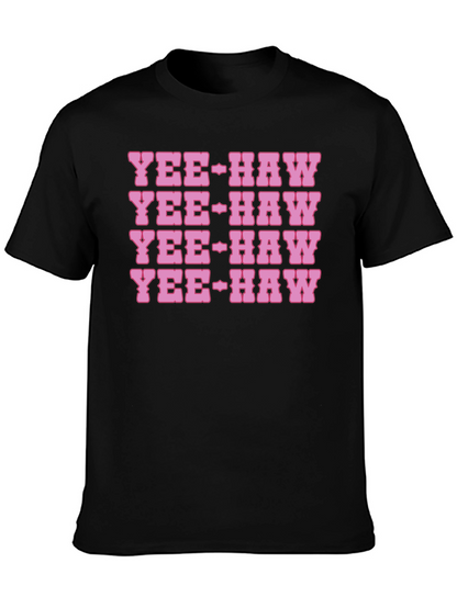 Yee-Haw Graphic Print Cotton T-Shirt