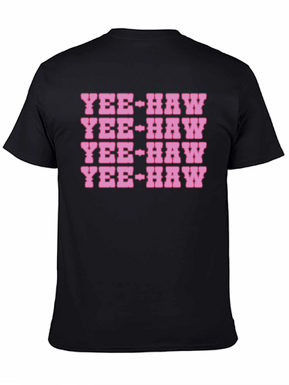 Yee-Haw Graphic Print Cotton T-Shirt