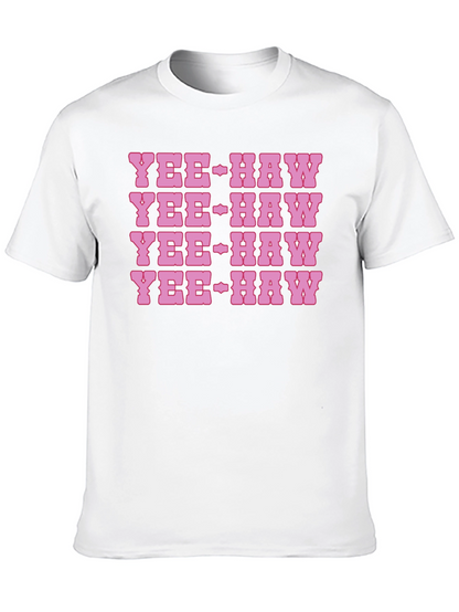 Yee-Haw Graphic Print Cotton T-Shirt