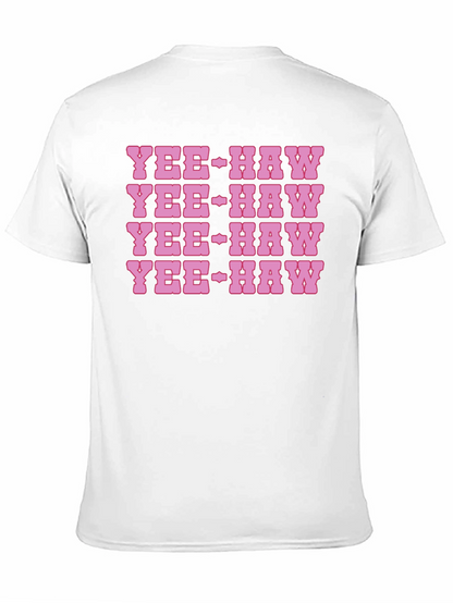 Yee-Haw Graphic Print Cotton T-Shirt