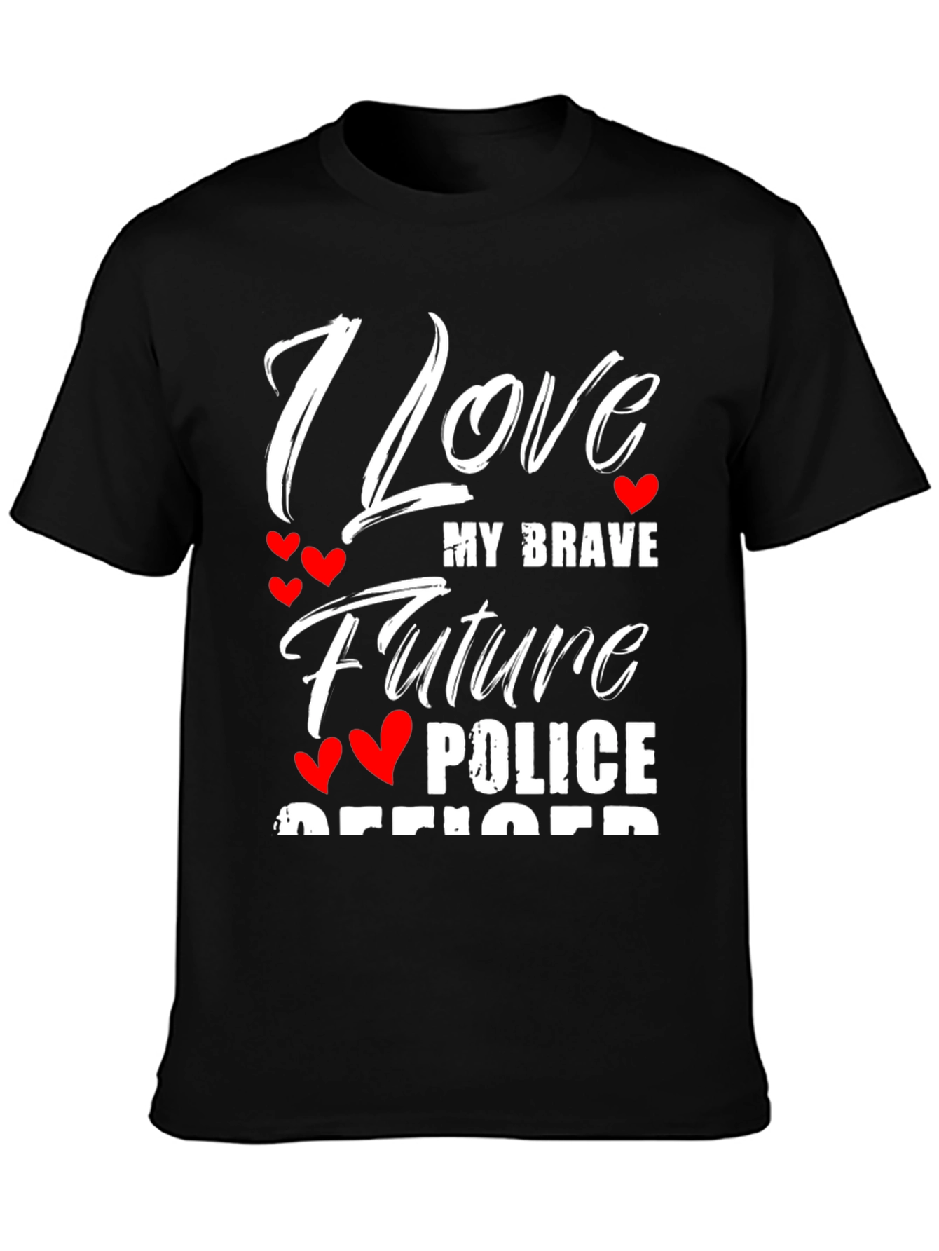 I Love My Brave Future Police Officer T-Shirt