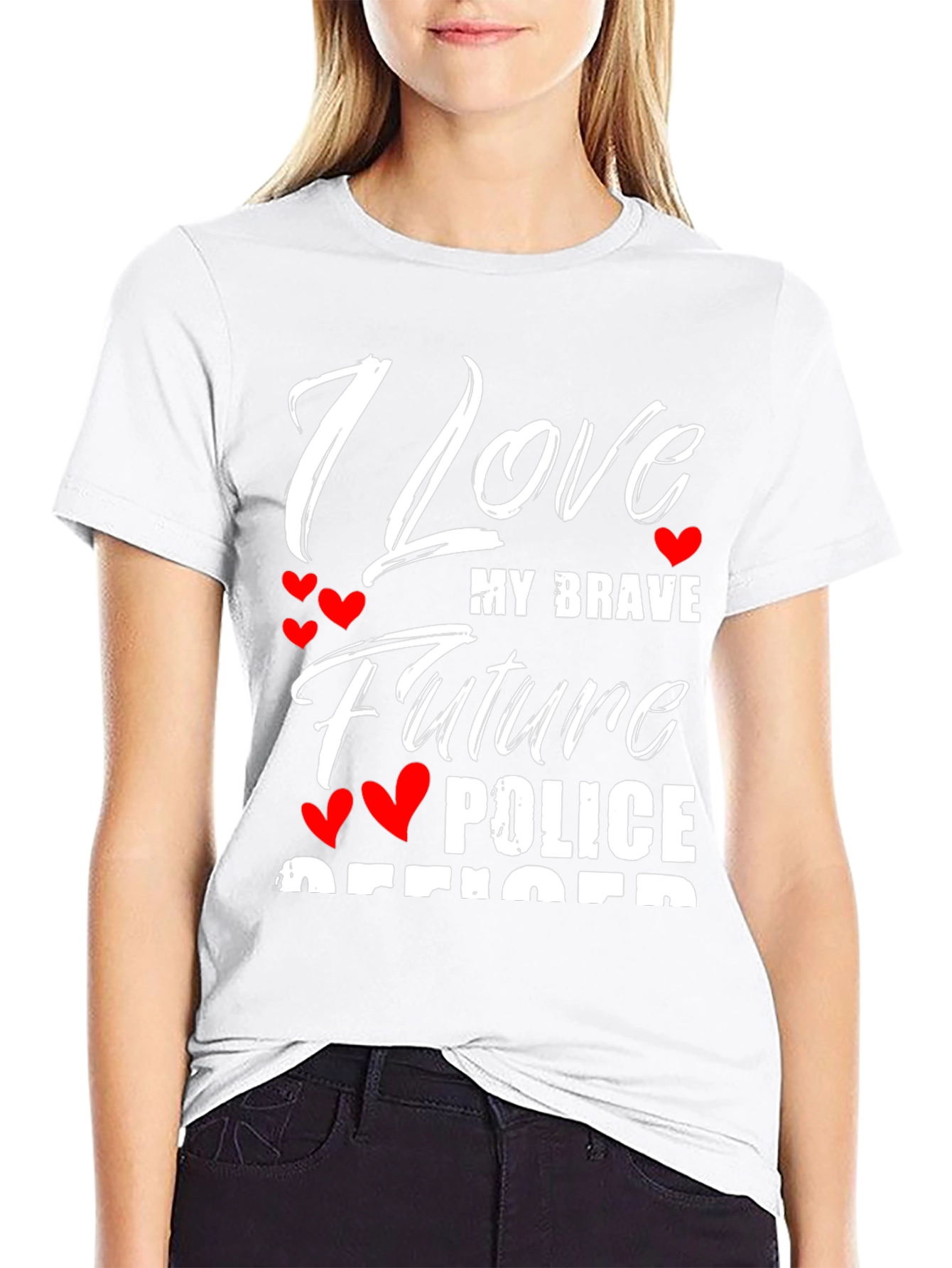 I Love My Brave Future Police Officer T-Shirt