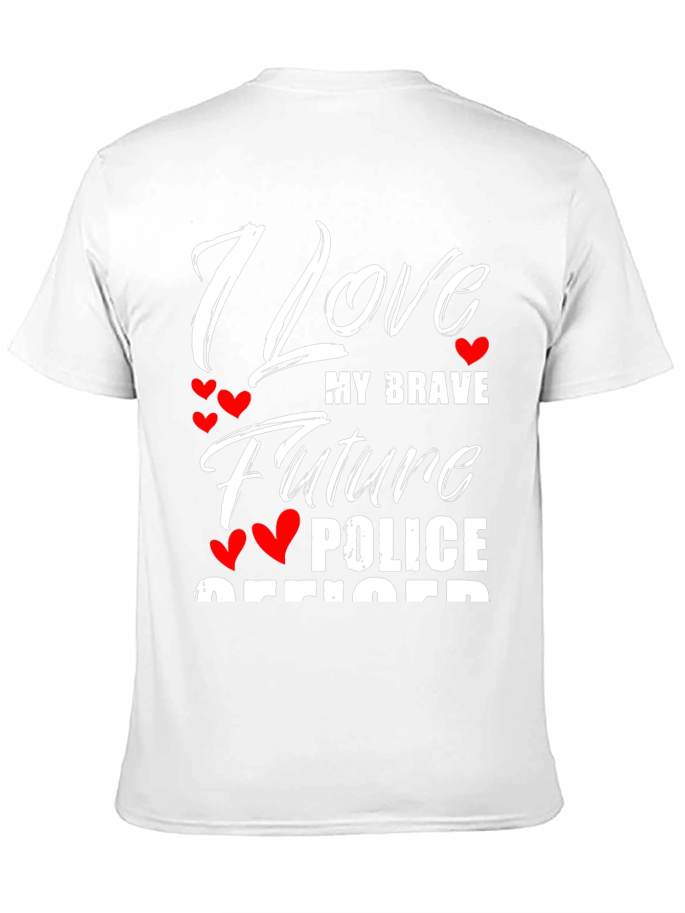 I Love My Brave Future Police Officer T-Shirt