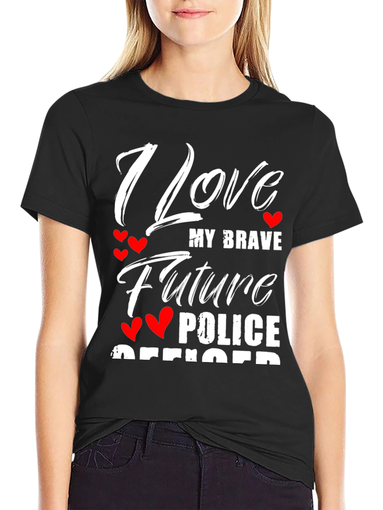 I Love My Brave Future Police Officer T-Shirt